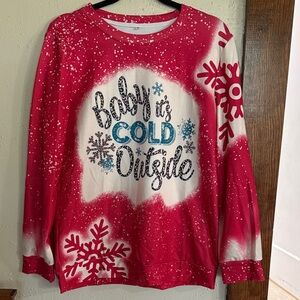 Red and White Snowflake Sweater